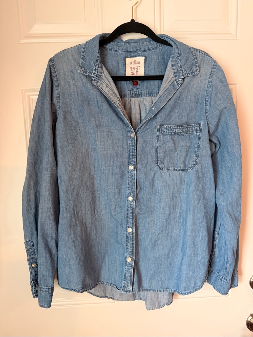 SO Light Blue Denim Button-Down Shirt